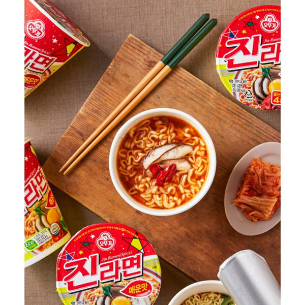 Ottogi Jin ramen istantaneo piccante cup 65g