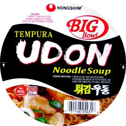 Nongshim udon tempura sono appiccicosi, molto saporiti e facili da fare semplicemente versando acqua calda, quindi soddisferanno la vostra fame in quei giorni in cui siete impegnati al lavoro o a studiare e non avete tempo di cucinare! Il cibo perfetto per le persone impegnate di oggi!!!