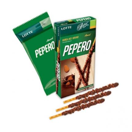 Lotte pepero bastoncini con mandorle 32g
