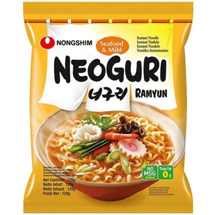 I noodles Neoguri ai frutti di mare di Nongshim hanno un gusto delicato, ma saporito.