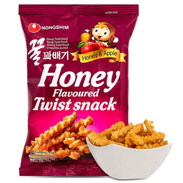 Gli Honey Twist sono uno snack di frumento e riso con miele e mela, croccanti e dolcissimi! Scopri il gusto di uno snack tipicamente