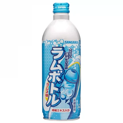 Sangaria soda ramune originale, bevanda giapponese analcolica dal gusto fruttato in una bottiglia richiudibile inusuale e stravagante da 500ml.