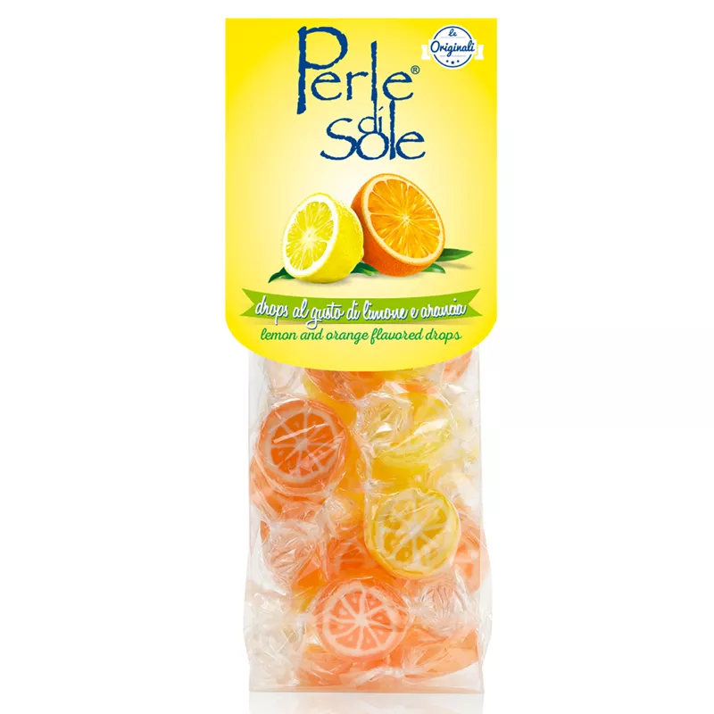 Perle di sole drops al gusto di limone e arancia 100g