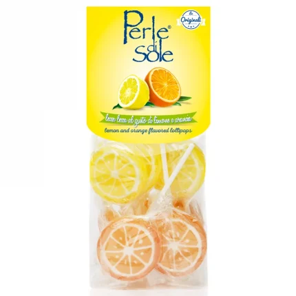 Perle di sole lecca lecca al gusto di limone e arancia 140g