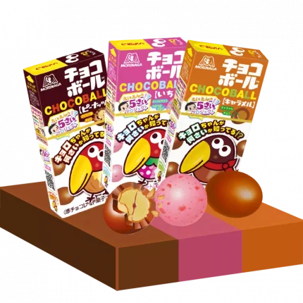 Morinaga Palline di cioccolato alla fragola 25g