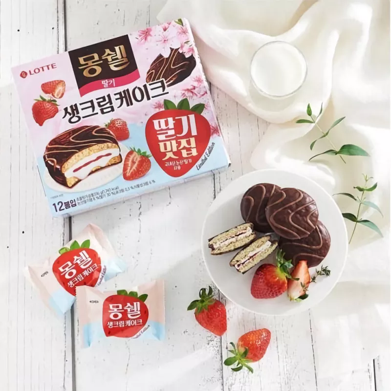 Lotte choco pie alla fragola 384g