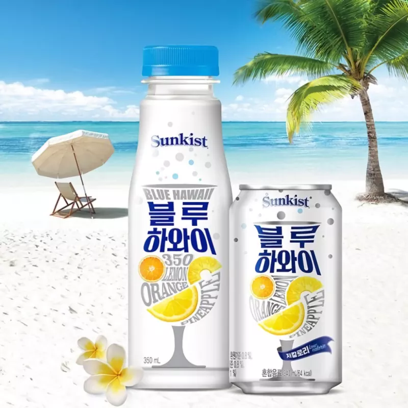 Haitai sunkist blue hawaii mocktail 340ml
